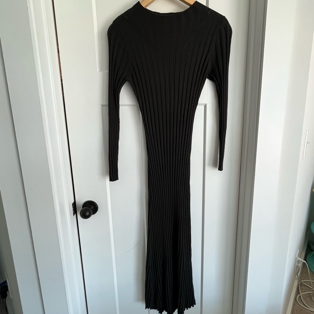 XS Ribbed Maxi Bodycon Dress - Picture 3 of 12